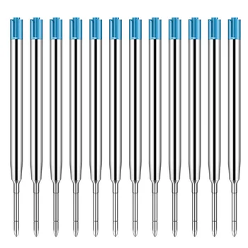 10/20 броя Сменяеми метални химикалки с диаметър 9,9 см, със средна точка 1,0 мм, сменяеми пръти за гладка химикалки за писане, сини, черни мастила