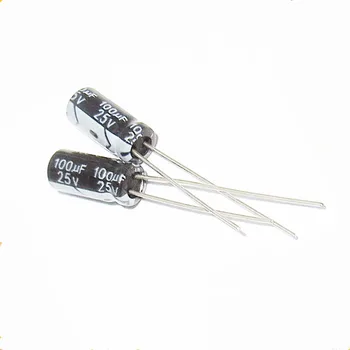 100 МКФ25 В Алуминиеви електролитни кондензатори Размер от 5*11 ММ25V100UF Plug-in Нов оригиналния високо качество (50 бр.)