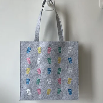100шт на Едро, няколко цвята, два каишка, лого, филцови чанта за пазаруване, индивидуален дизайн 