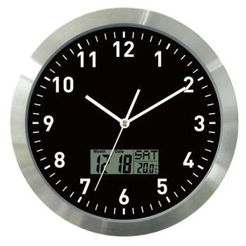 12-инчови стенни часовници с дигитален екран, месец, дата, ден и стайна температура