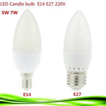 1X E14 Led Свещ Лампа Энергосберегающая Лампа 5 W 7 W E14 E27 220v Led Полилей Прожектор Bombilla led за дома