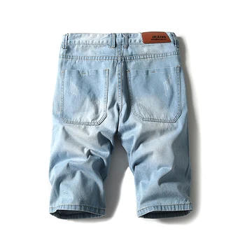 2019 летни дънкови къси панталони с тънка цепка, мъжки дънки, модерни ежедневни мъжки къси панталони, модерни висококачествени мъжки леки дънкови шорти, мъжки 42