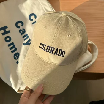 2023 нова бейзболна шапка на Colorado hat дамски пролетно-лятна окото червената двойка с бродерия на улицата азбука