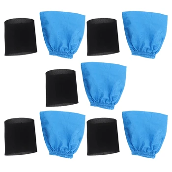 5X Текстилни филтърни торби, влажен и сух поролоновый филтър за прахосмукачка Karcher MV1 WD3, ръкавен филтър, резервни части за прахосмукачка