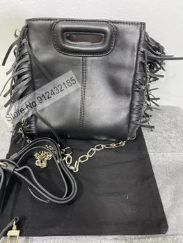 7 вечери, женствена чанта 2022, най-новата мода, чанта на едно рамо с пискюли, Нови Постъпления