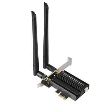 AX3000 Гигабитная Трехдиапазонная Мрежова карта WiFi6E MT7921 PCIE Мрежова карта за Настолен WIFI Приемник Безжичен Адаптер Bluetooth5.2
