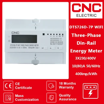 CNC WIFI 3-Фазная Din-рейк Sasha 50/60 Hz 3*120 В 3*220 В 3*230 WIFI Умен Брояч на Енергия Таймер за Монитор Консумация на енергия