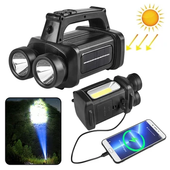 COB led фенерче, походный прожектор, миньор лампа на слънчева енергия/USB/захранван от батерии, захранване, водоустойчив фенер за разходки, риболов