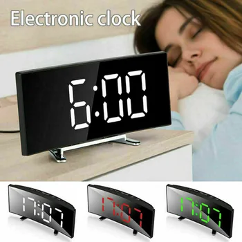Led digital alarm clock Wecker, цифров часовник с голям дисплей, мулти-функция на алармата за спални, хол, модерните настолни часовници