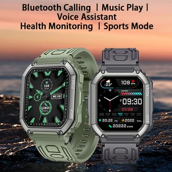 LEMFO Outdoor KR06 Смарт Часовници за Мъже За Android, Ios, Спортни Часовници Ip68, Водоустойчив 1,8-Инчов Смарт Часовници с Bluetooth-Разговори, Новост 2023