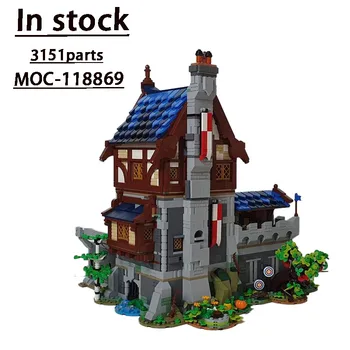 MOC-87493 MOC-11886MOC-126149 MOC-73773вариантные архитектурни Улични Сцени за Средновековен замък, Модел градивен, Детски Играчки