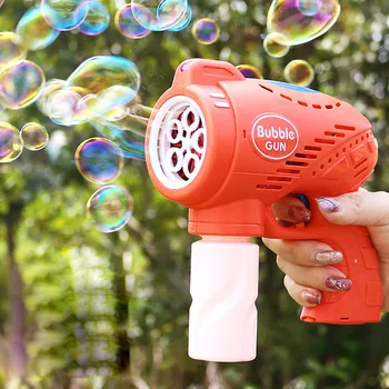 Автоматична музикална машина за сапунени мехури, мультяшная машина за сапунени мехурчета с 100 мл шампанско вода, Лесен за експлоатация, популярни пистолети за сапунени балони за децата