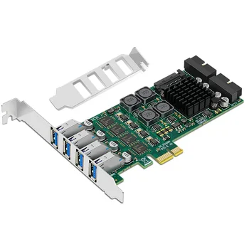 Адаптер за карта за разширяване на USB 3.0 PCI-E X1 4-Канален 8A 19pin USB 3 за PCIE PCI express adapter Card