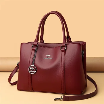 Дамски чанти през рамо реколта чантата е от мека кожа, за жени Качествени чанти през рамо Луксозни дамски чанти-тоут голям капацитет