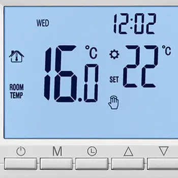 Домакински термостат Smart с подсветка LCD дисплей с голям екран, монтиран на стената lcd регулатор на температурата на вътрешни отоплителни Стоки за дома