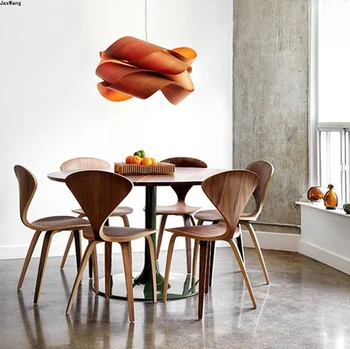 Дървен стол за хранене в американския ретро-индустриален стил, кафене, стол за почивка с облегалка, Трапезни столове от масивно дърво, Кухненски мебели