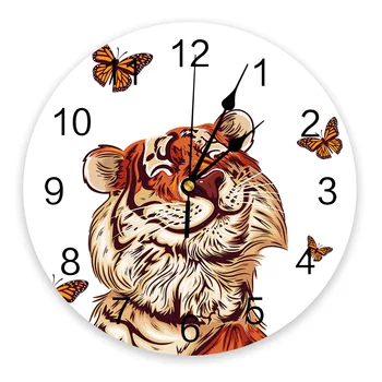 Забавни сладки часовници с тигрова пеперуда, Стенен декор за Дома, модерна Кухня, Спалня, Интериор за дневната, стенни часовници