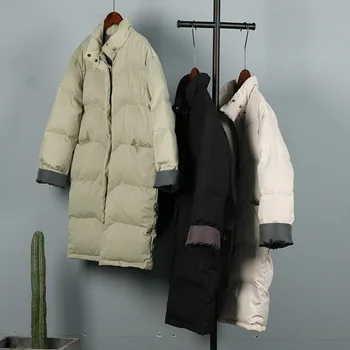 Зима 2019, ново дамское модно топло палто, женски пуховик с качулка, дамски дълги ежедневни връхни дрехи, палто XZ639