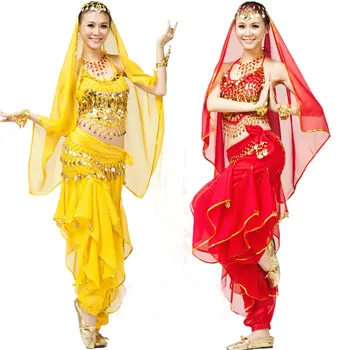 Костюми за танц на корема с монети, Сценичното представяне на Танца на Корема, tribal цигански болливудский костюм, индийското рокля за танци, Определени за ориенталски танци