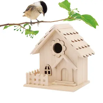 Креативен дървена къщичка Колибри, bird ' s nest, окачен украшение за градината на открито