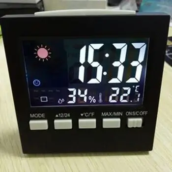 Метеорологичната станция, будилник, термометър, безжично измерване на температура и влажност на въздуха, часовници за домашен декор