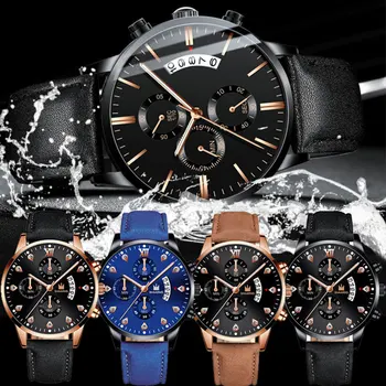 Новите Часовници с три диаманти, кварц римски ръчни часовници, Ръчни часовници за мъже, стъклени часовник на колана, мъжки часовник Relogio Masculino