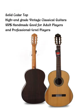 Обичай корпус от масивна кедър и палисандрово дърво, испанска класическа китара