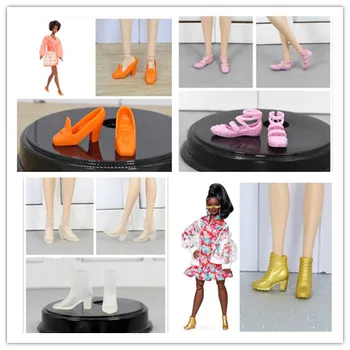 Оригинален стоп-моушън обувки на принцесата за кукли 1/6 Модни дамски стоп-моушън обувки Kurhn Ежедневни обувки на висок ток, Аксесоари за кукли