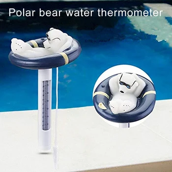 Плаващ термометър за басейни, полярна Мечка, Голяма Въже, Открит и Закрит басейн, Хидромасажни вани, спа-центрове и Аксесоари за басейни