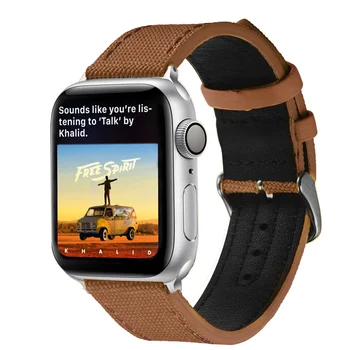 Платно + кожена каишка за Apple watch, каишка 44 мм, 40 мм, с каишка iWatch, 42 мм, 38 мм, спортен гривна Apple watch серия 5 4 3 38 40 42 44 мм
