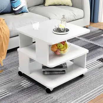 Приставной маса в скандинавски стил, ъглова маса, модерен Квадратен домашен творчески диван, приставной маса, Лека луксозна комбинация, изчистен масичка за кафе