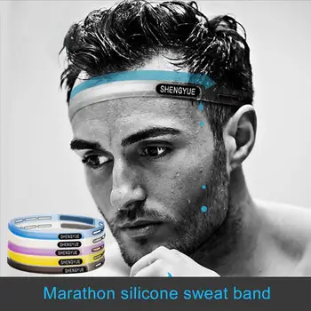 Силиконовата тази превръзка на главата Aweat Sweatband Ластични превръзки на главата Спортни шапки Sweatband каишка силиконова тази превръзка на главата