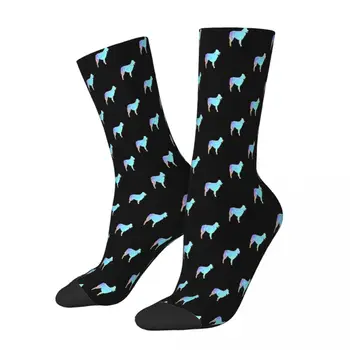 Сини чорапи Австралийската овчарка Meme Dog Doge, мъжки И дамски летни чорапи Harajuku