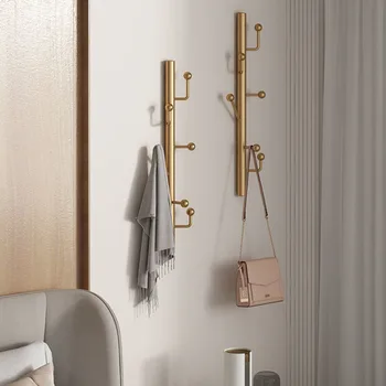 Скандинавските железни Стенни закачалки за дрехи, монтиран на стената lcd рамка за чанти в спалнята, домашен многофункционална кука за баня