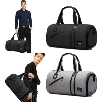Спортна чанта за фитнес зала с отделение за обувки и за мокри джоб за жени и мъже, пътна чанта-голям капацитет, дишаща и лесна