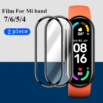 Стъклена филм за Mi band 8 7 6 5 4 каишка защитно фолио за екрана аксесоари за умни часа Mi Band5 mi band6 за Xiaomi Mi band 4 5 6 7 8 фолио