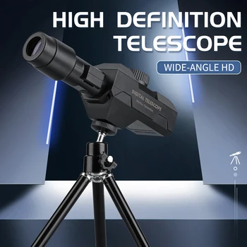 Телескоп с 2 милиона пиксела, 70-кратно електронен телескоп, Обектив с голям отвор на телескопа, Снимки, видео, заснемане с мобилен телефон детектив