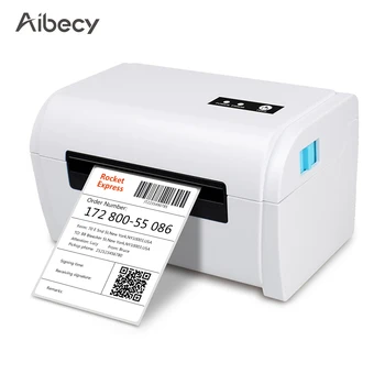 Термотрансферен печат Високоскоростен принтер за етикети за доставка, поддръжка за свързване чрез USB, BT, ширина на хартия 40-110 мм, Съвместим с Windows