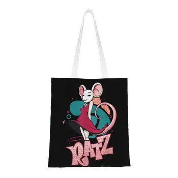 Чанта за пазаруване Ratz Pink Meme, дамски Холщовая Чанта-тоут, преносими чанти за пазаруване в стила аниме, Манга