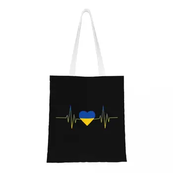 Чанта за пазаруване с флага на Украйна 