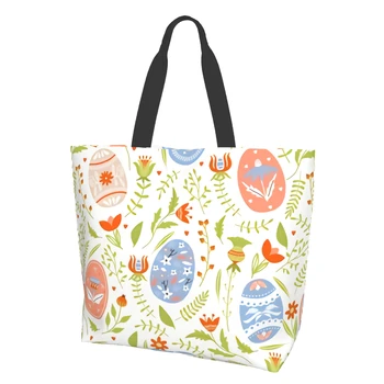 Чанта-тоут за пътувания в предградията - Чанти-тоут с великденски яйца за жени, чанта за басейна, плажни чанти