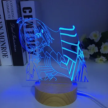 Шок фигурка Сангономия Кокоми Геншин 3D лека нощ Креативна игра Околния дете Подарък Декор спални Нощна дървена лампа